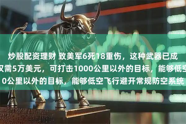 炒股配资理财 致美军6死18重伤，这种武器已成伊朗反击杀手锏！成本仅需5万美元，可打击1000公里以外的目标，能够低空飞行避开常规防空系统